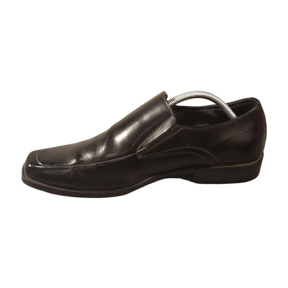Stacy Adams Shoes Mens Size 10.5 Black Leather Slip On Dress Oxford Formal